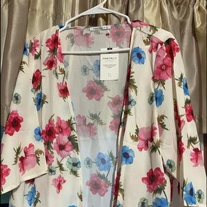 Pink Milly large floral kimono